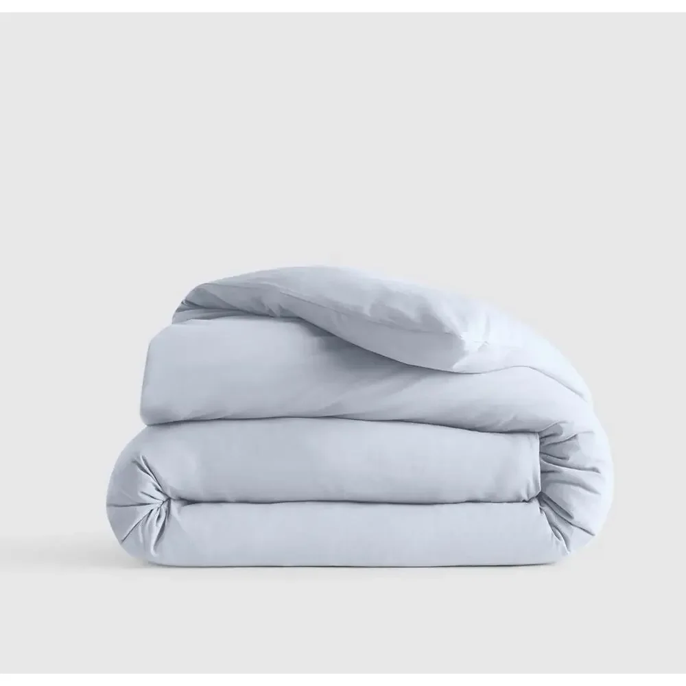 NEW Quince Organic Jersey Duvet Cover Cover FULL/QUEEN Light Blue $94